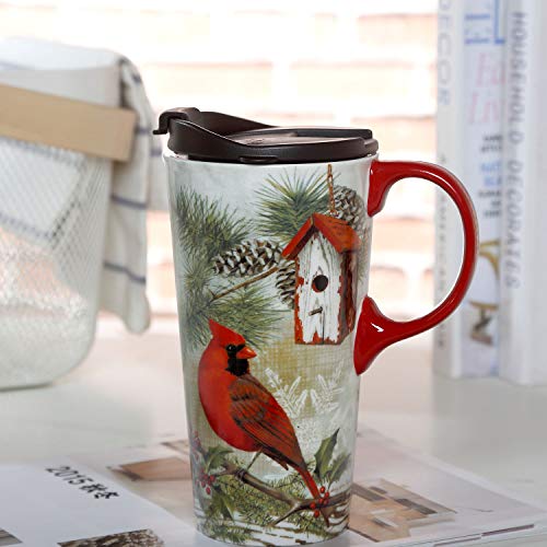 Topadorn Ceramic Travel Mugs with Matching Gift Box 17oz Coffee Mug with Handle and Lid - Image 3
