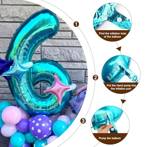 Image of Balloon Numbers 40 Inch Big 0 Light Blue Balloon Numbers for Birthday Decoration, Baloon for 10 20 30 40 100 2025 Graduation Decor Wedding Anniversaries Party