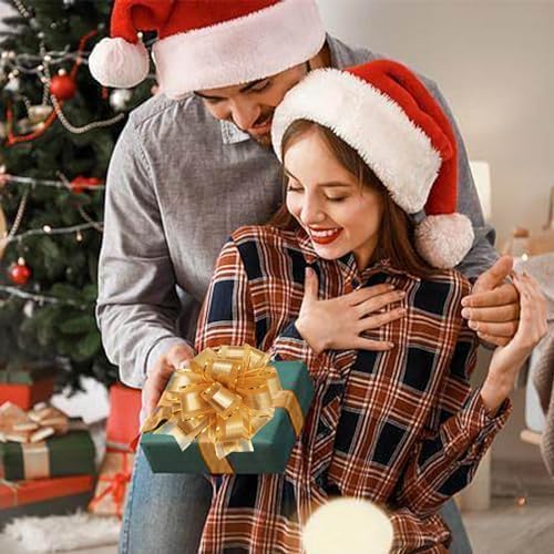 FQTANJU 22 Pieces 6 Inches Pull Bow Wrapping Pull Bow Ribbon Pull Bows for Christmas Wedding Valentine's Day Present Wrapping Decoration, Multicolor Gift Baskets Bow (Gold) - Image 6