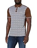 Logotipo bordado en el pecho ORIGINAL PENGUIN Jacquard Front Polo Shirt Camisa, Tierra para macetas 225, XS para Hombre
