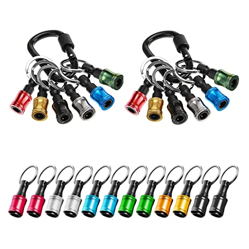 Drill Bit Holder 1/4 Inch Hex Shank Keychain Extension Bar Aluminum