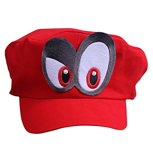 Super Mario Gorra Odyssey - Costume para Adultos y niños Carnaval y el Cosplay - Ojos a la Derecha