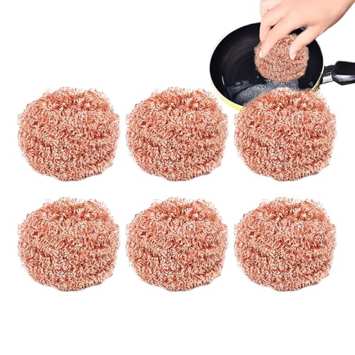 Esponjas Recetadoras de Cobre para Ollas y Estufas - Cepillo de Cobre para desengrasar | Suministros de Limpieza multifuncionales, Cepillo de Platos, Cazo de Horno,