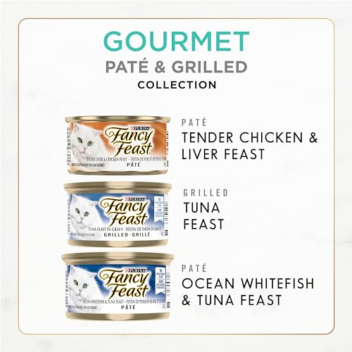 Fancy Feast Wet Cat Food, Gourmet Variety Pack 3 Flavours - 85 g Can (12 Pack) image 4