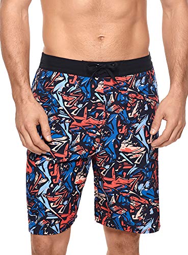Reebok Men's Swimwear Venice 9" Jacquard E-Board UPF 50 Drawcord Swim Shorts2