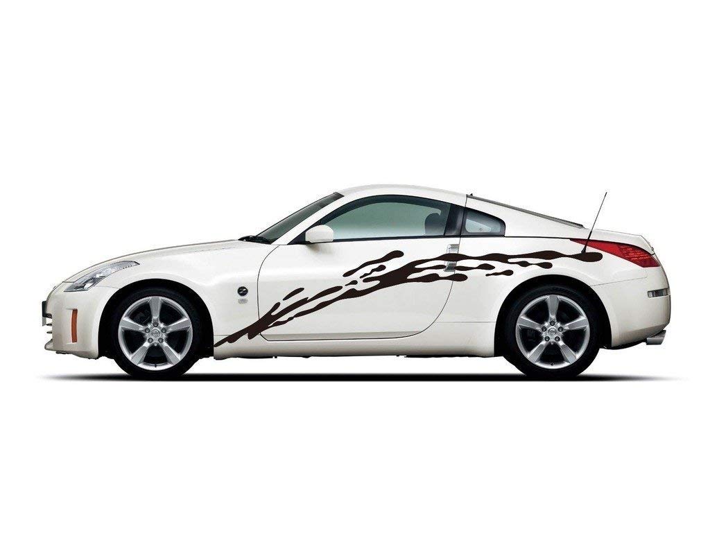 Strisce laterali Sport Tuning Decorazione astratta Logo ca. 180 cm B40 sinistra destra Set adesivo da parete adesivo da parete