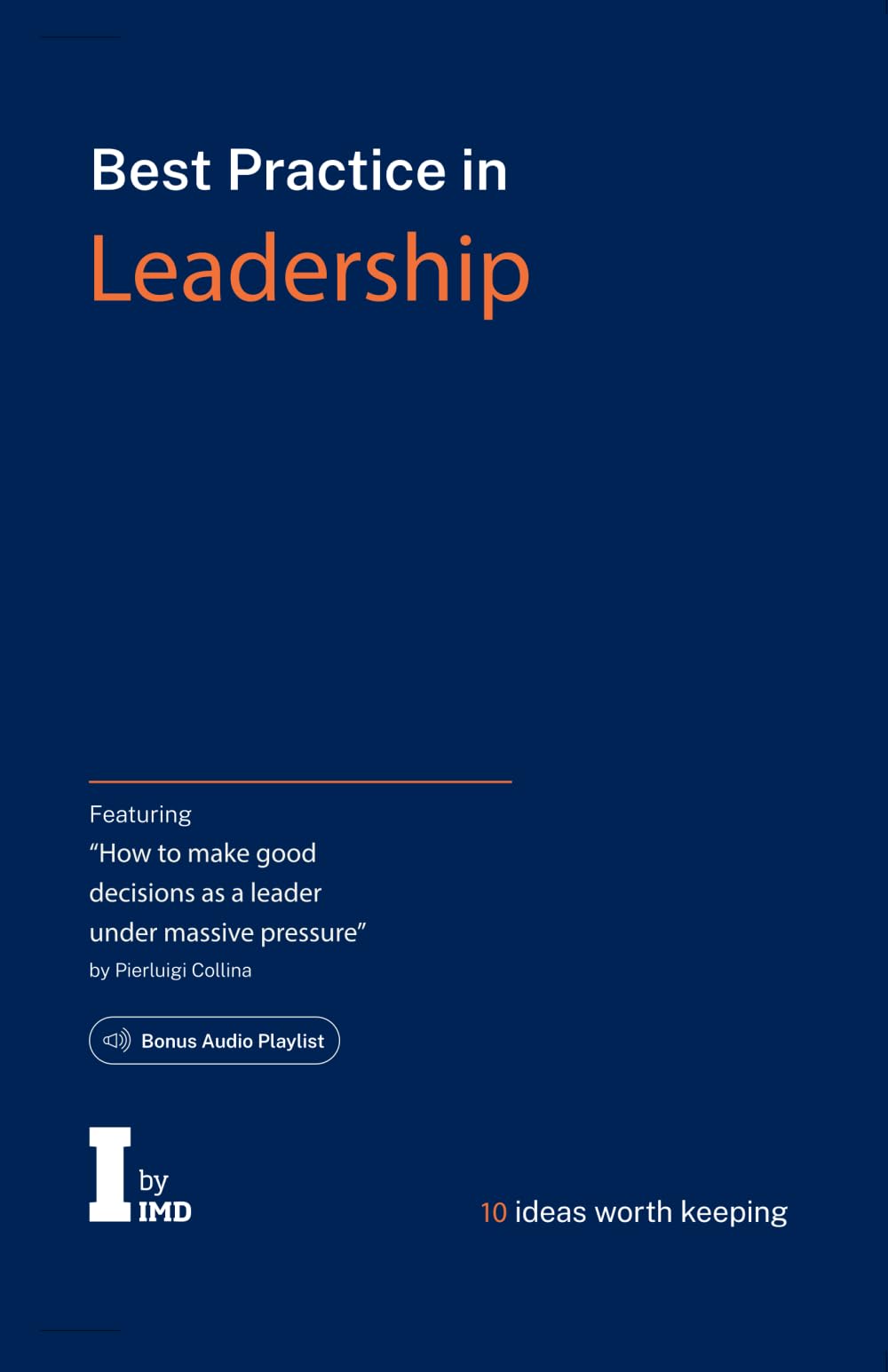 I by IMD's Best Practice in Leadership
