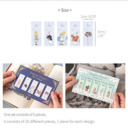 Monolike Magnetic Bookmarks Dorothy + Alice 10 Pieces #TOP3