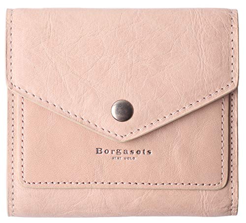 Small Leather Wallet for Women, RFID Blocking Women s Credit Card Holder Mini Bifold Pocket Purse (Ice Pink)