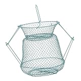 Filet pliable - après avoir attrapé du poisson, il faut temporairement poisson, afin qu'il ne meure pas immédiatement. fabriqué en matériau à séchage rapide, durable, solide, brillant et résistant à l'usure, panier en métal pour filet de pêche