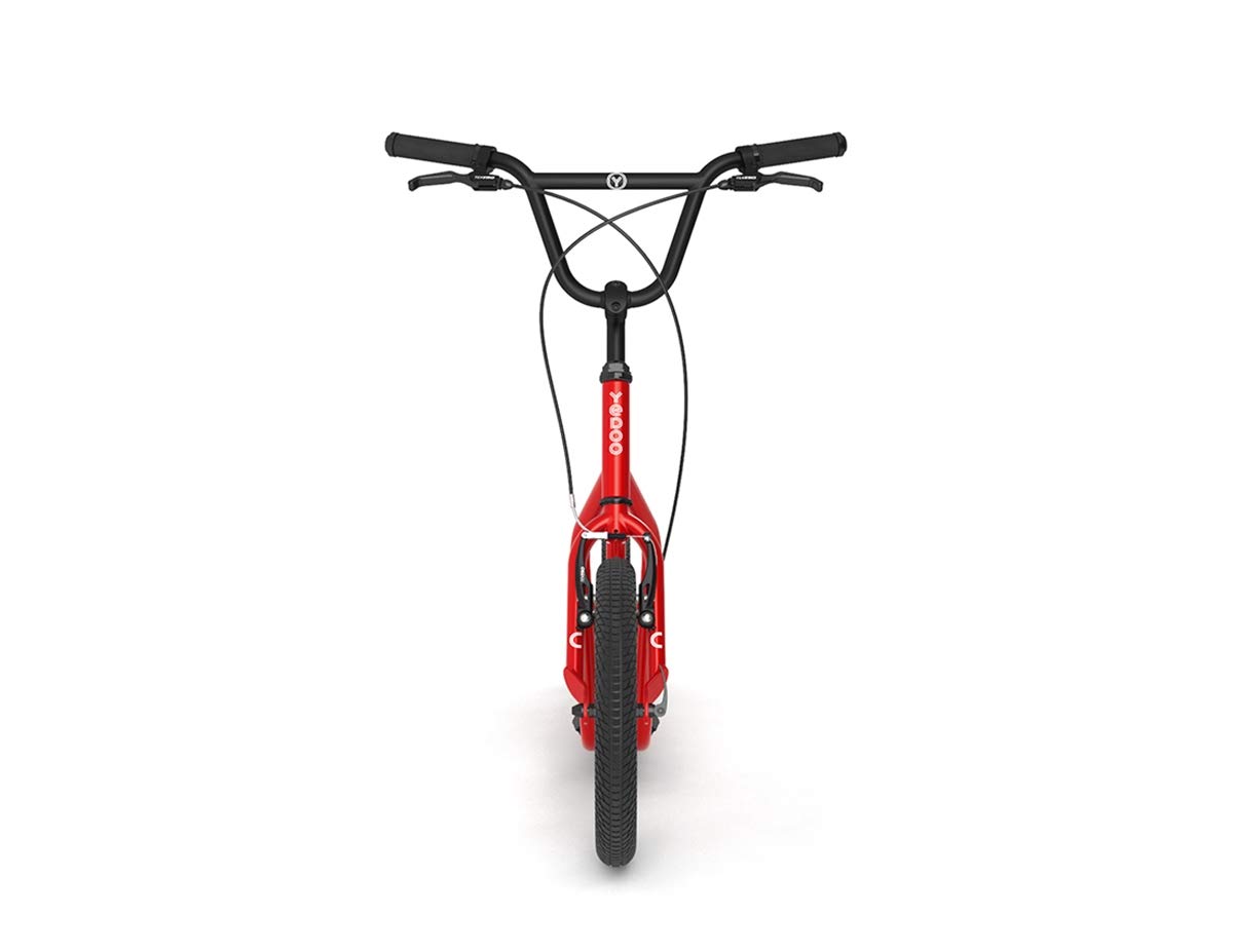 Trottinette Yedoo City – a partir de 140 cm, jusqu'à 120 kg, avec des pneus 16“/12“- Trottinette Urbaine pour Adultes et Enfants avec béquille et Guidon réglable.