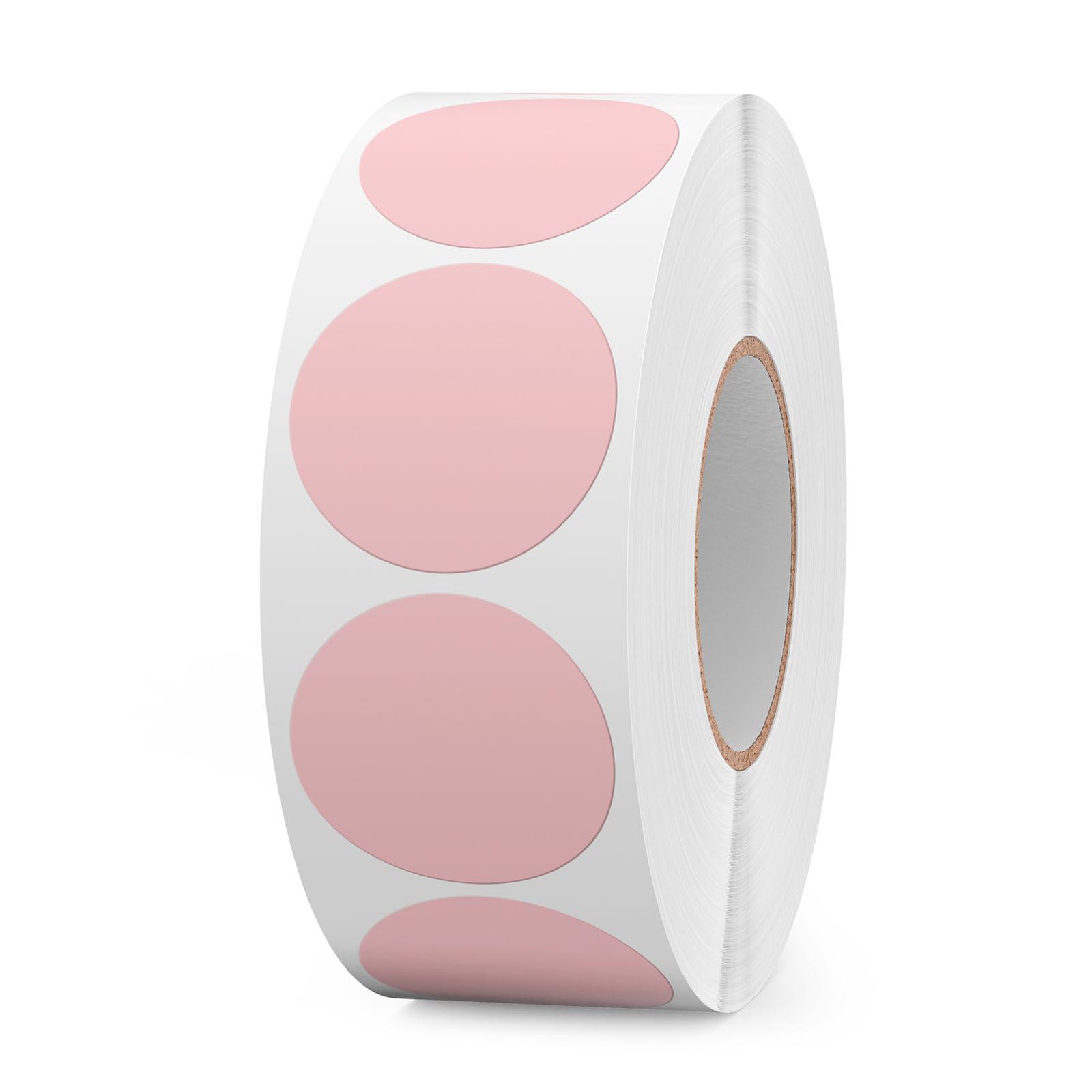 FINDAT 1000PCS Pink Round Labels 38mm Colour Coding Circle Stickers Vinyl Removable Waterproof Name Tags for Envelopes Sealing Bottle Jar