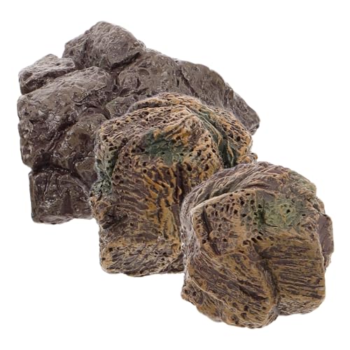 ifundom Modern Simulation Stone Ornaments Set of Faux Rockery DIY Bonsai Landscaping Indoor Outdoor Decorative Statues