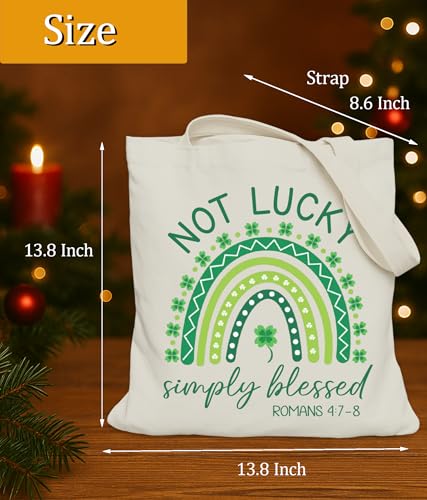 Image of Aesthetic Christian Gifts Tote Bag for Church, Religious Tote Bag for Bible Study, Medium Size with Inner Pocket