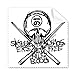 Number 16 Ninja Black Skeleton Cleaning Cloth Phone Screen Glasses Cleaner 5pcs