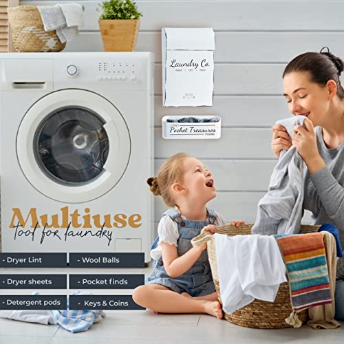 Magnetic Lint Bin Trash Can Farmhouse Decor Home Laundry Room Organization Storage Pods Holder Dryer Sheets Vent Cleaner Laundry Room Decor Wall Mounted Washing Machine #TOP4