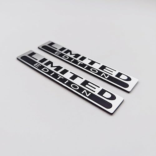 Miniatura 5 de 2 calcomanías de metal de edición limitada con logotipo, insignia 3D de alta calidad, repuesto de automóvil (gris y negro)