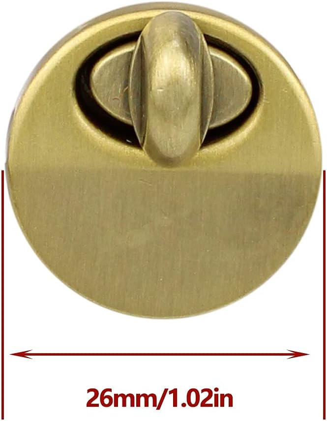 2.1CM Round Metal Turn Lock Replacement Clasp Hardware for Ladies Handbag Purse Bag Accessories(Gray)
