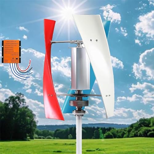 Pionowy cichy generator wiatru 14000 W z kontrolerem ładowania, 12 V/24 V/48 V, technologia lewitacji magnetycznej, kontroler MPPT, idealny do oświetlenia domowego i p