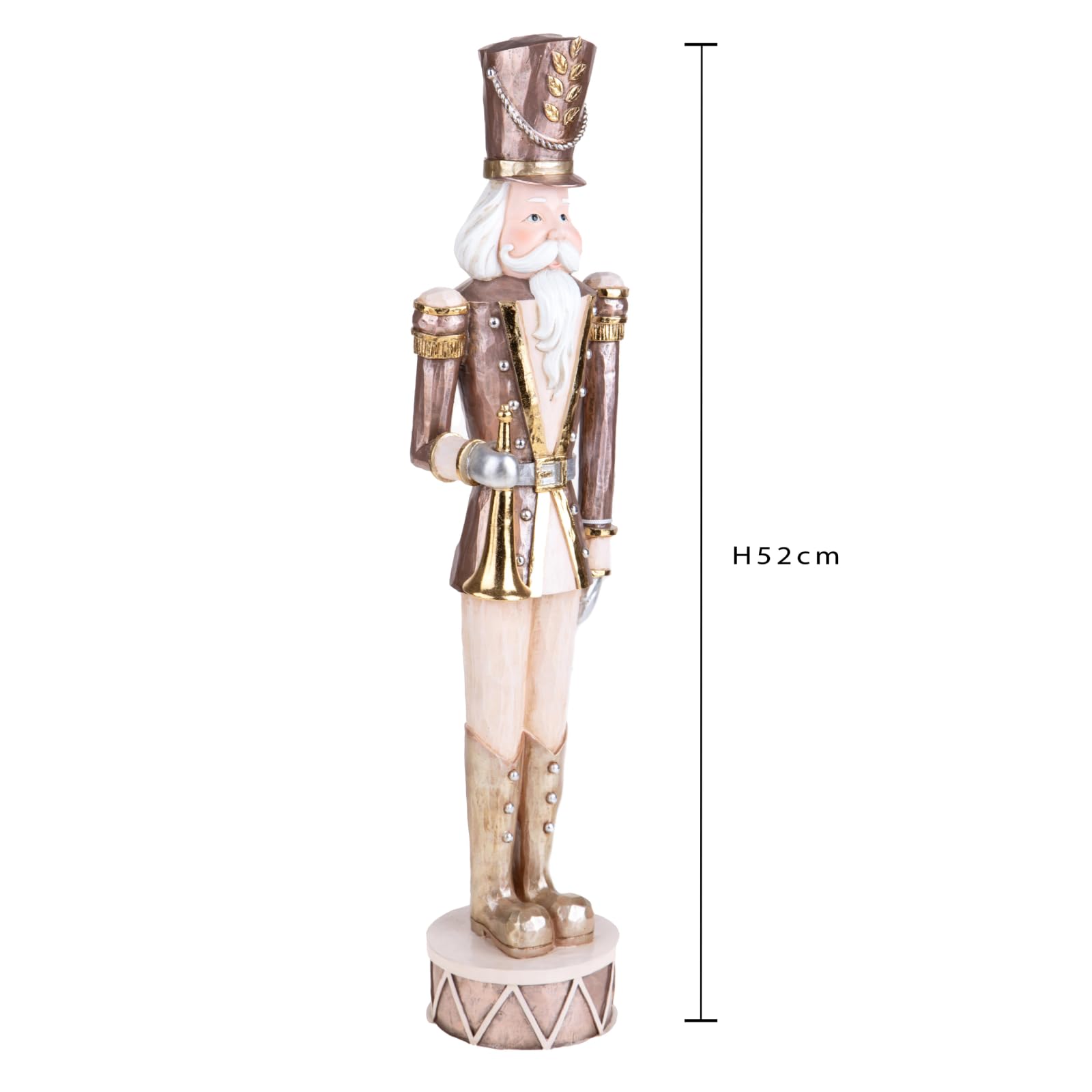 Magie di Natale Nussknacker-Soldat mit Trompete aus Kunstharz für Weihnachtsdekoration