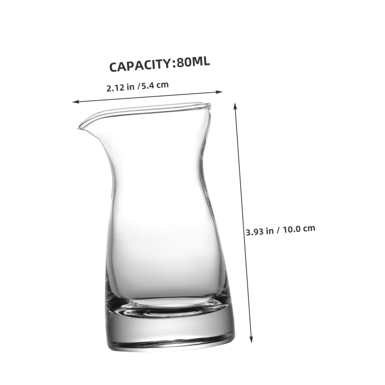 Gatuida Milchkännchen Frische Lebensmittelaufbewahrung aus Glas Elegantes Design 80ml 6 Stück für Küche und Gastronomie