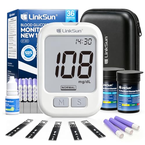 GT-600 Glucose Monitor for Pregnancy & Seniors, 100 Strips & Safe...