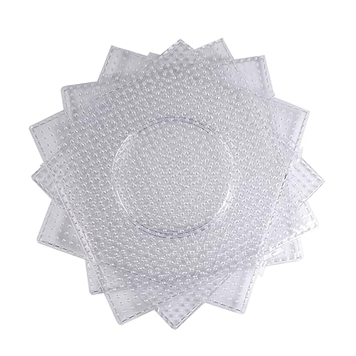TOYANDONA 24 Peças Miçangas De Fusíveis Artesanais Diy Contas Derretidas Pegboards Transparentes Peg