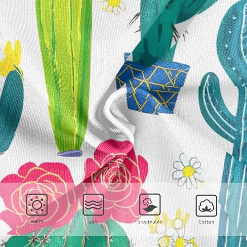 Cotton Toddler Underwear Floral Watercolor Cartoon Cactus Floral Panties for Girl Print Kids Briefs Undies 2t3