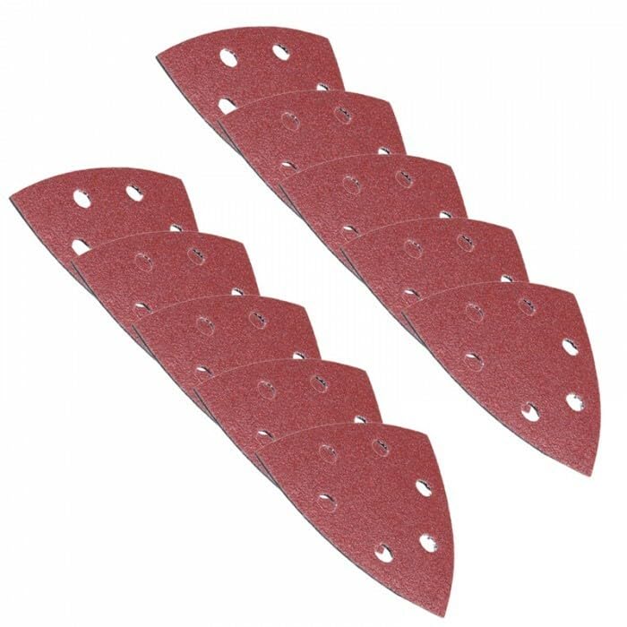 Makita D-58578 Delta Sandpaper 93mm 40 Grit 10pcs Hook and Loop 6 Holes Sanding Sheet for Wood Metal Multitool Multi Tool