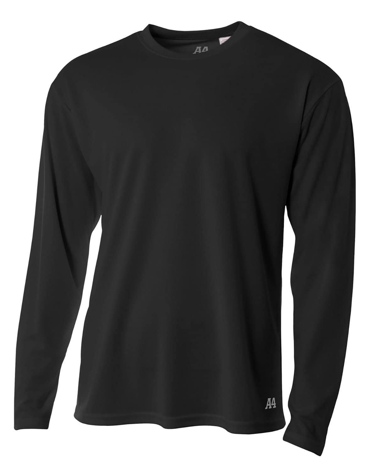 A4Men's Long Sleeve Birds-Eye Mesh Crew |