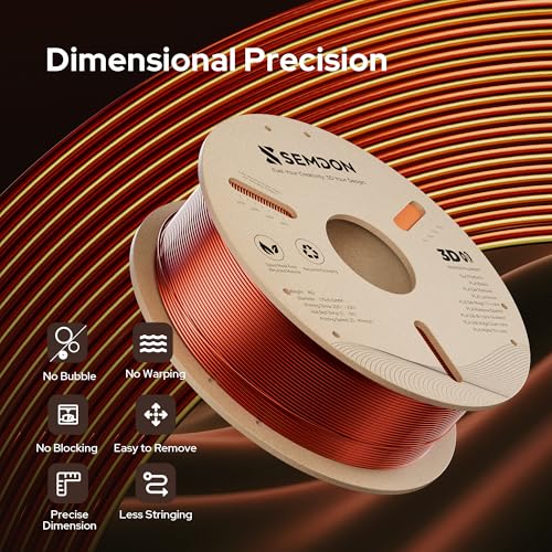 Image of 1.75mm PLA Filament, Dual-Color Silk PLA Filament Gold Red, 3D Printer Filament Fit for Most Printers and 3D Pen, 3D Printer Accessories,1KG(2.2lbs) /Spool