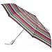 Totes Automatic Open Close Water-Resistant Travel Folding Umbrella with Sun Protection, Skinny Stripe