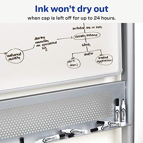 Image of Avery Marks A Lot Dry Erase Markers, Low Odor White Board Markers with Chisel Tip, 4 Assorted Colors (24409)