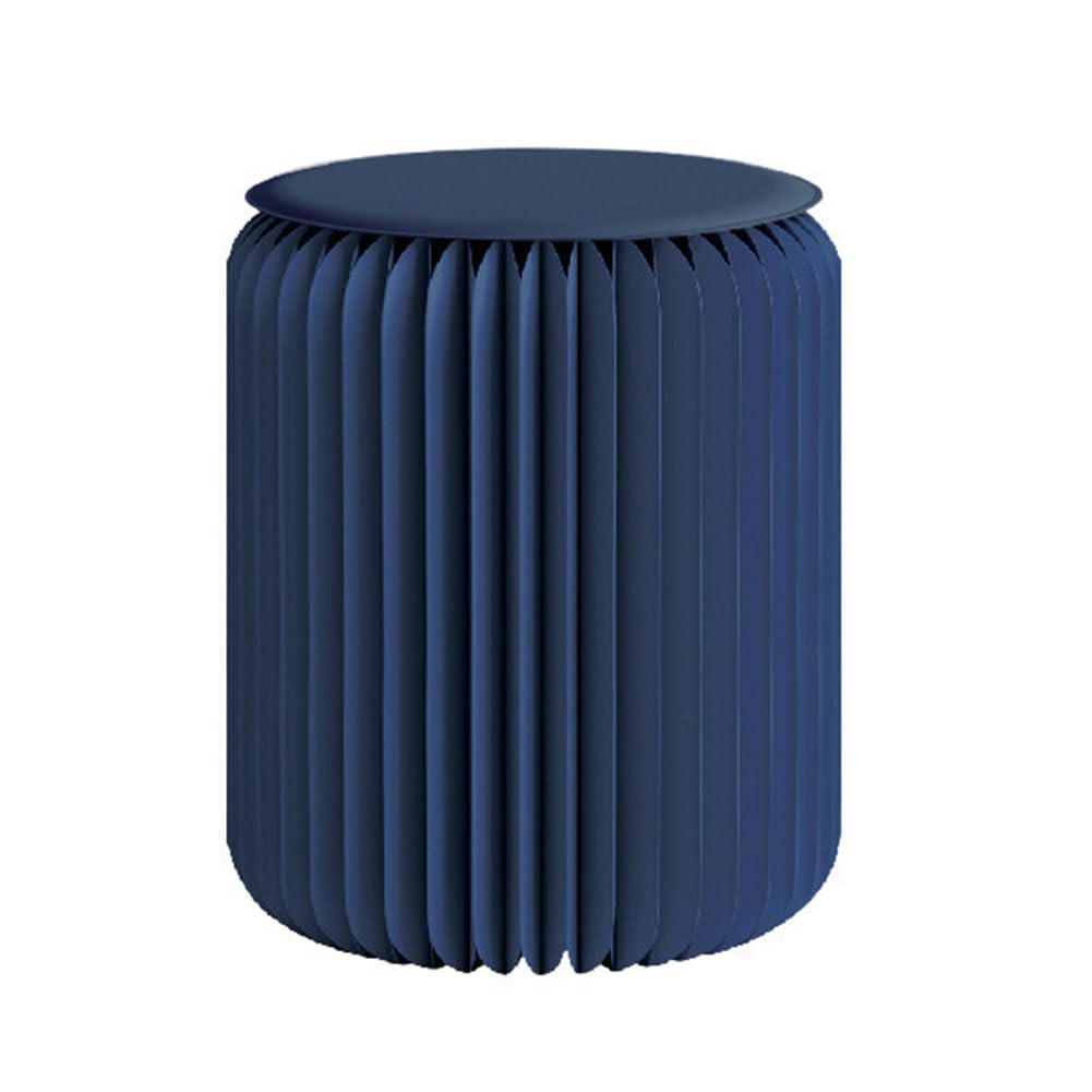 Coussin de tabouret en papier pliable bleu 32x40 cm pour assise nomade