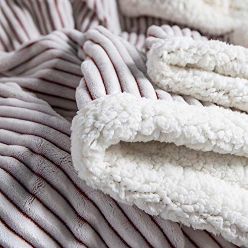 Dissa Sherpa Blanket Fleece Throw – 51X63, Brown & White – Soft, Plush, Fluffy, Fuzzy, Warm, Cozy, Thick – Perfect For Couch, Bed, Sofa, Chair - Reversible Throw Blanket #TOP4