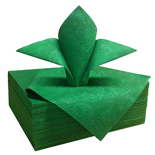 ã€100 packã€‘AIRE Cloth Napkins Colored Disposable Linen Feel Cloth Like Hand Towels Table Decorations for Thanksgiving Christmas Wedding Birthday Dinner Parties, 16\" X 16\" In