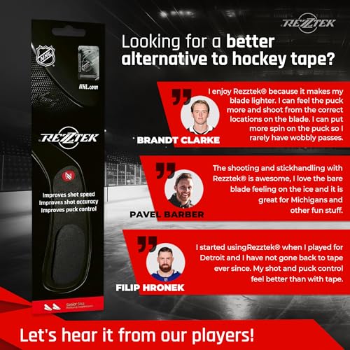 Rezztek NHL Edition (New York Rangers) – Hockey Stick Tape Alternative – Kids Hockey Stick Blade Performance Grip – for Ice & Street Hockey Stick Blades - Used by NHL Players by Rezztek - Image 8