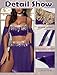 FEOYA Womens Exotic Wear Dancer Outfits Rave Outfit Sexy Fringe Sequin Bikini Set Sexy Lingerie Sets Purple S