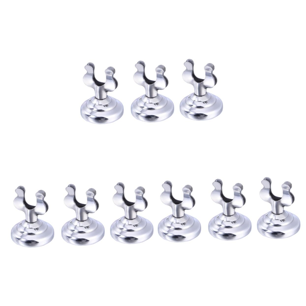 OKUMEYR 3sets Stainless Steel Plate Holder Display Stand Table Number Holders for Displaying Silver Menu Stand Sleek Design 3pcs*3