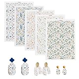 AHANDMAKER 5 Stil Blumen Transferpapier. Keramik Abziehbilder Keramik Transfers Für Töpferkunst Buntes Blumen Ton Transferpapier Pottery Art Aufkleber Für Keramikglasur Achterbahn