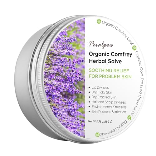 Organic Comfrey Herbal Salve - Soothing Care for Various Skin Concerns (1.76 oz)