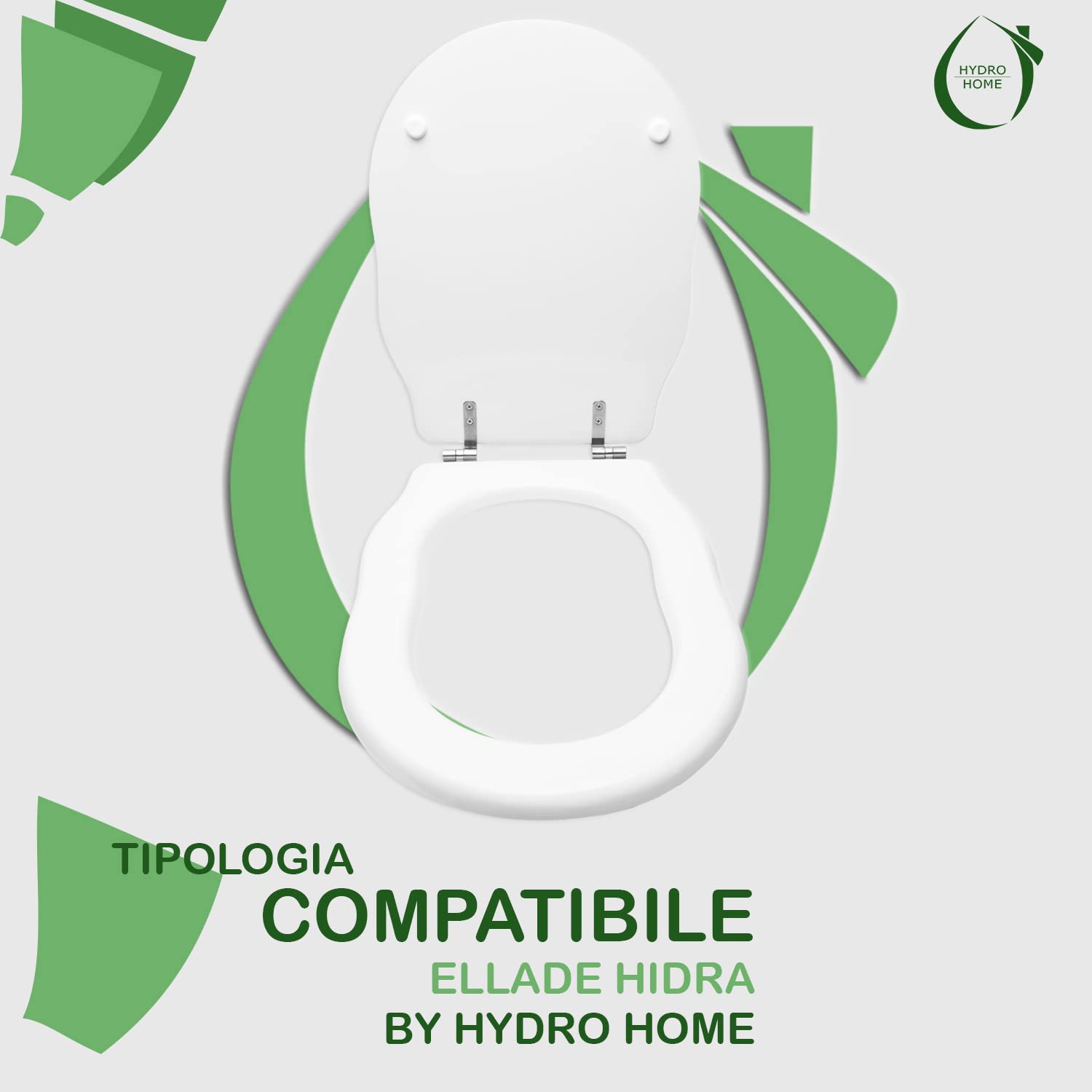 Copriwater compatibile con Ellade Hidra legno rivestito in resina poliestere Bianco by HYDRO HOME
