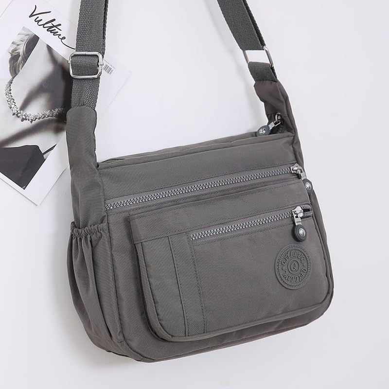 Women's Multi-Pocket Shoulder Bag, Nylon4