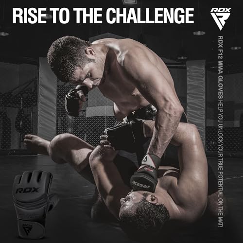 image for RDX MMA Gloves Grappling Sparring, Maya Hide Leather, Boxing Gloves Me