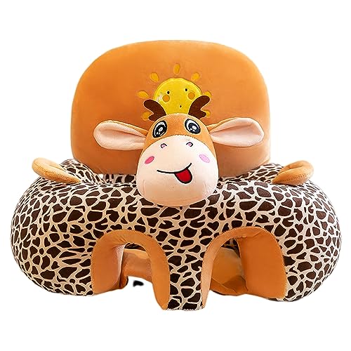 Image of Yuehuam Baby Seat Cover, Soft Floor Seat Cover for Baby Girl Boy, Cute Plush Toddler Chair Cover for Sitting Up (No Filling,Cover Only) (Deer)