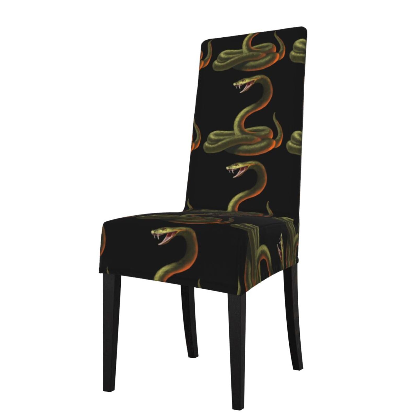 YYHWHJDE Snake Prints Protection Cover for Dining Chair – Stretchable Slipcovers for a Refreshing Dining Room Makeover