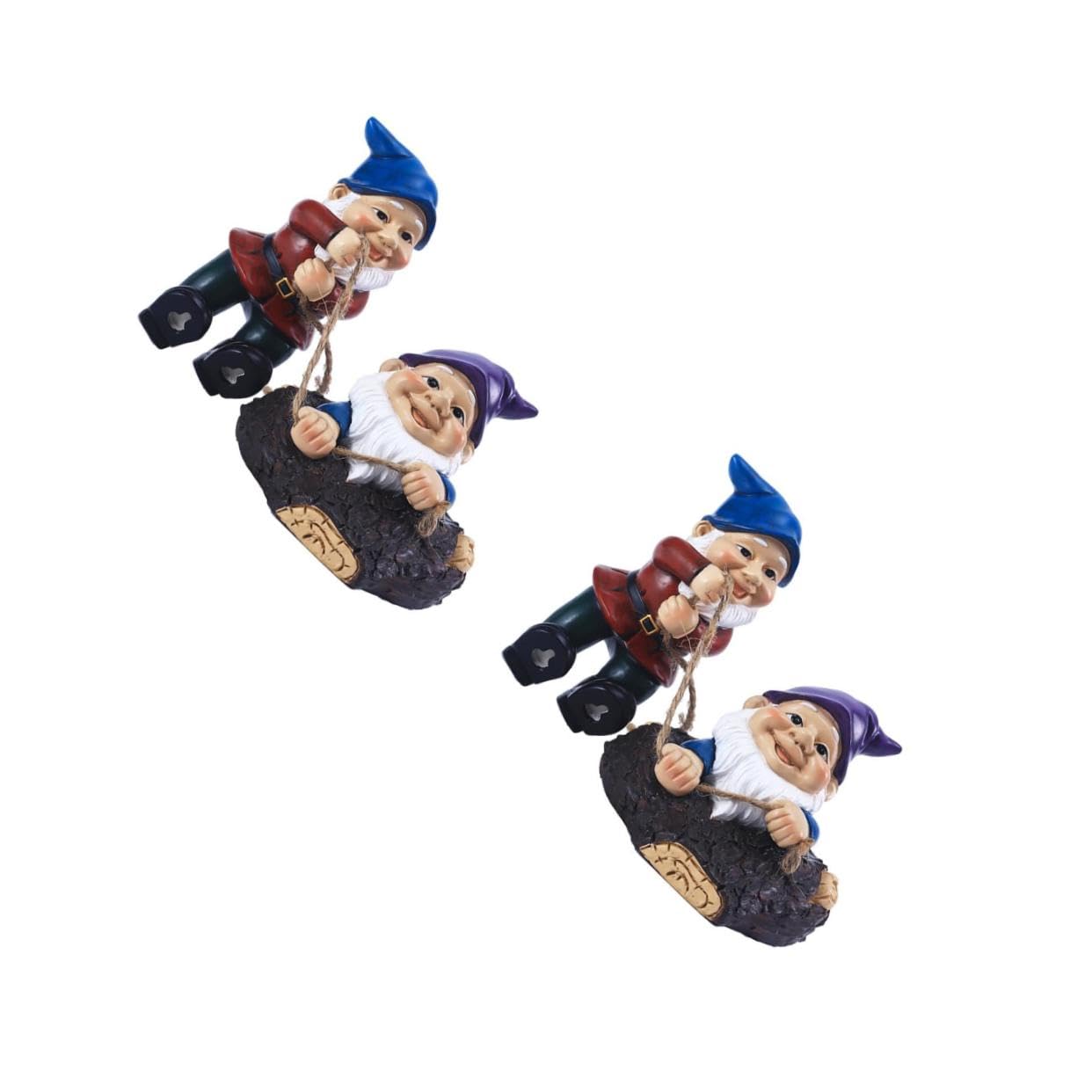Nains de jardin grimpants : coffret de 2 statuettes à offrir aux passionnés