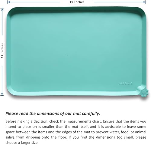 Miniatura 160 de Hoki Found - Bandeja de silicona para comida de mascotas , tapete mantel individual antideslizante para mascotas, tapete impermeable de alimentación