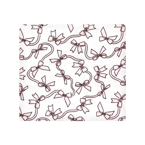 Image of Hudson Baby Unisex Baby Cotton Poly Flannel Receiving Blankets Bundle, Pink Bows, One Size
