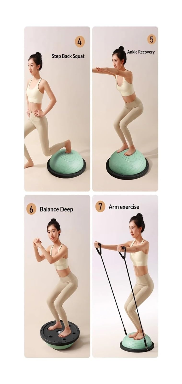 Attrezzatura semicircolare di addestramento di forma fisica di yoga della palla di velocità di Wave dell'equilibrio